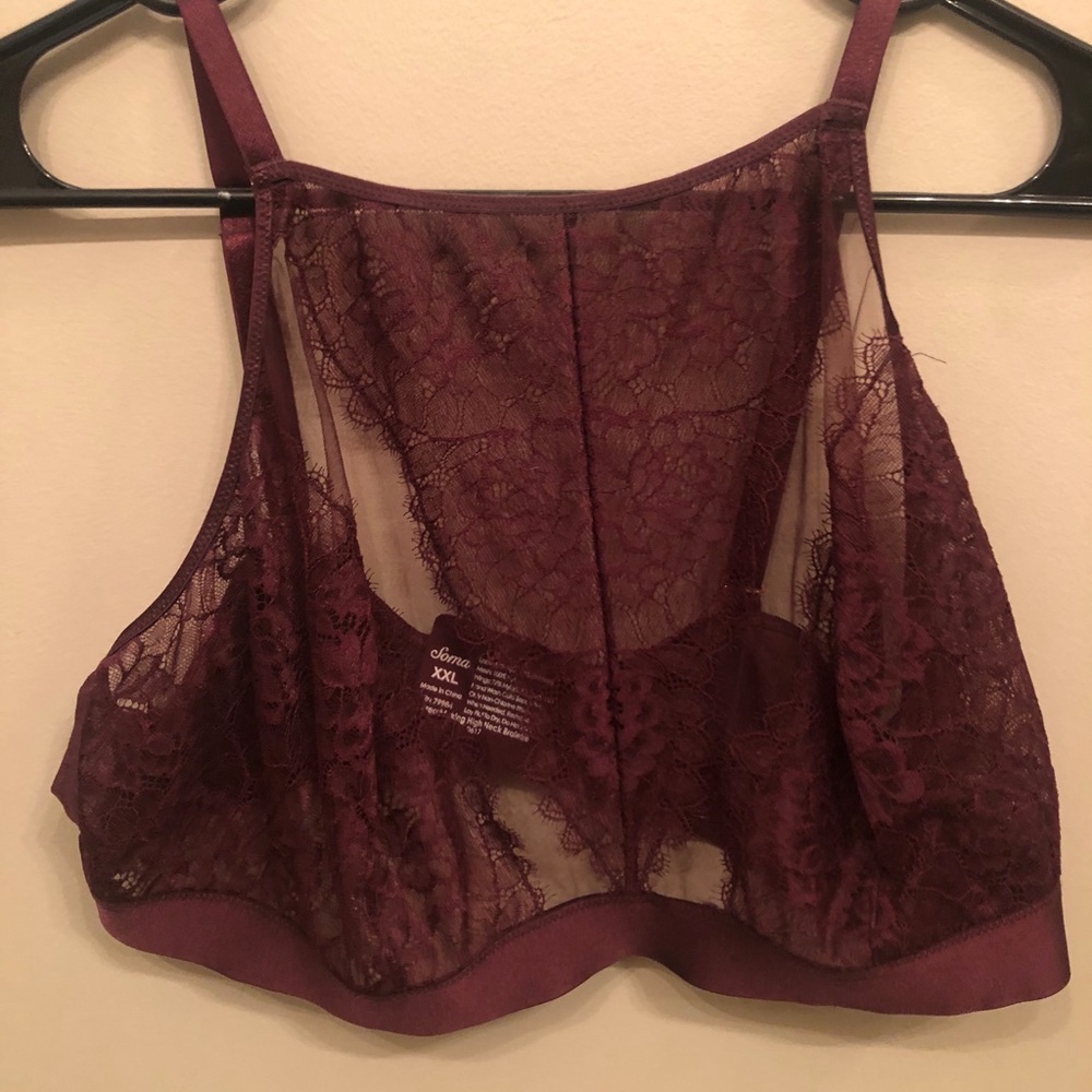 NWT Soma Brami Lace Top-Ruby